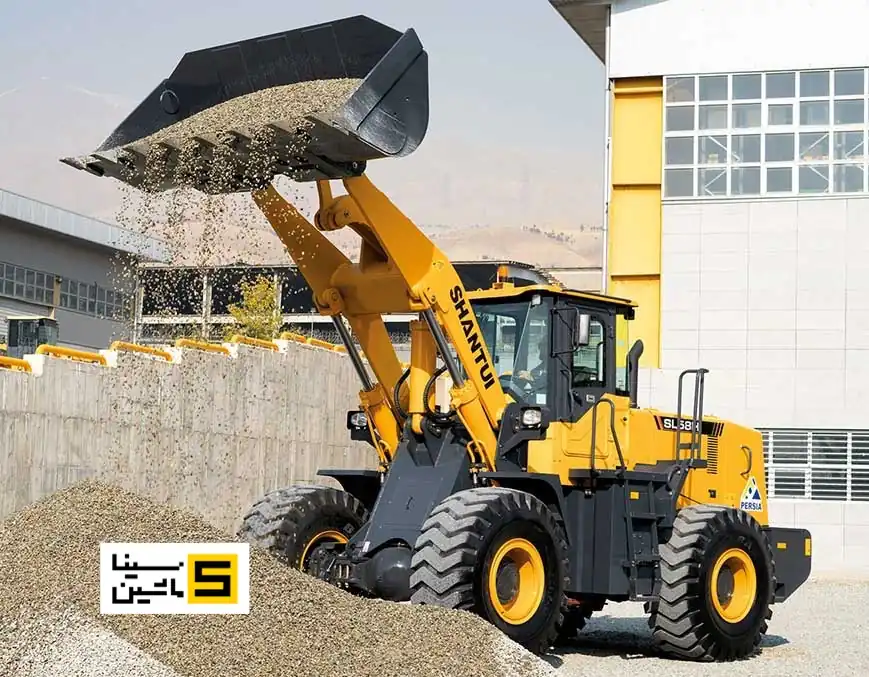 لودر لاستیکی ۵ تن شانتویی SL58H - نمای سهرخ جانبی